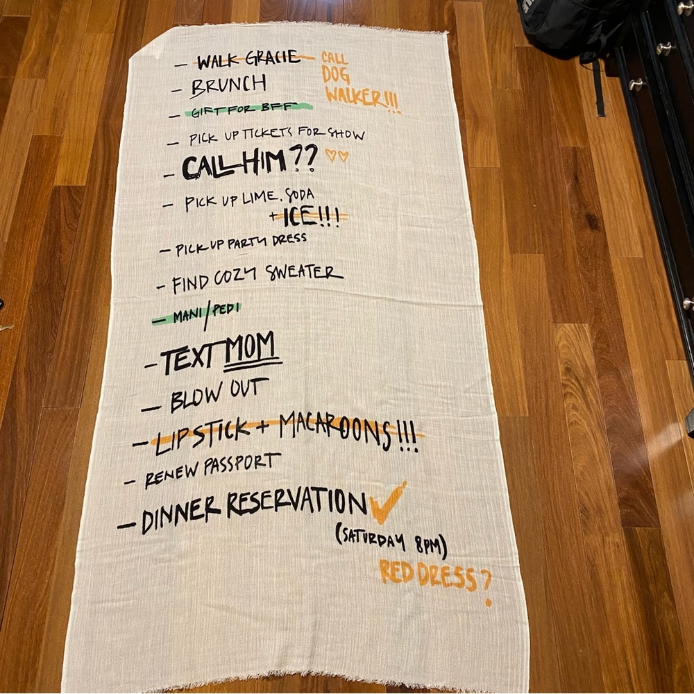 Banana republic “Sunday list” wrap shawl